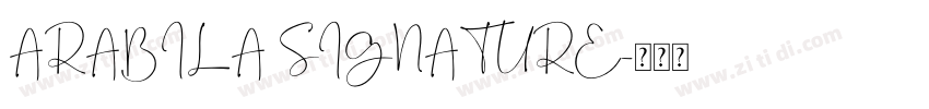 ARABILA SIGNATURE字体转换